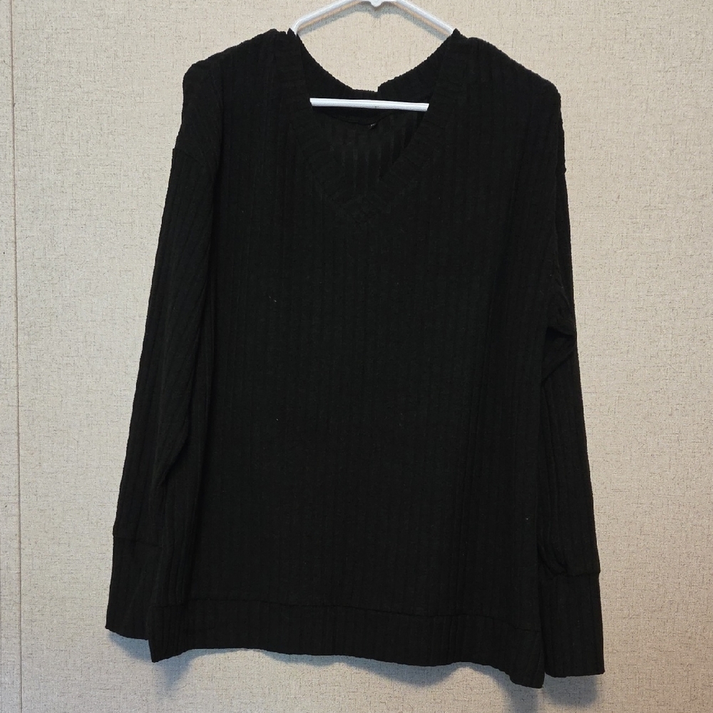 Black V-Neck Women's Sweater